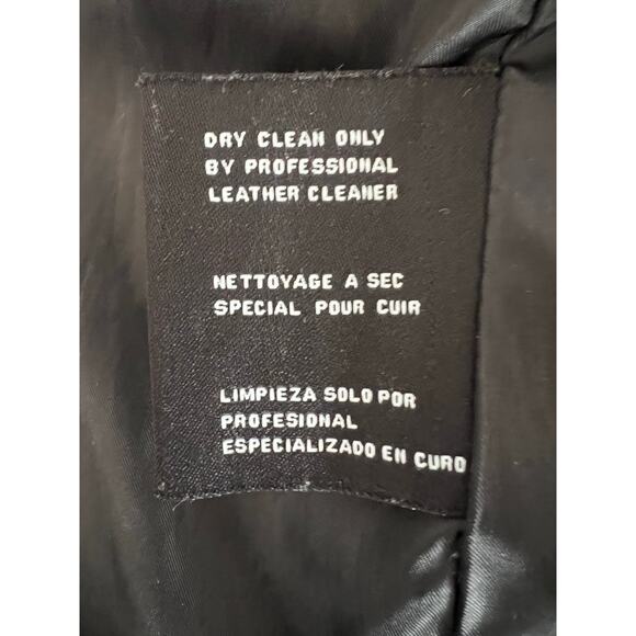 MICHAEL KORS WOMENS GENUINE LEATHER BLACK MOTO BIKER JACKET COAT BLACK SIZE L - Picture 13 of 15